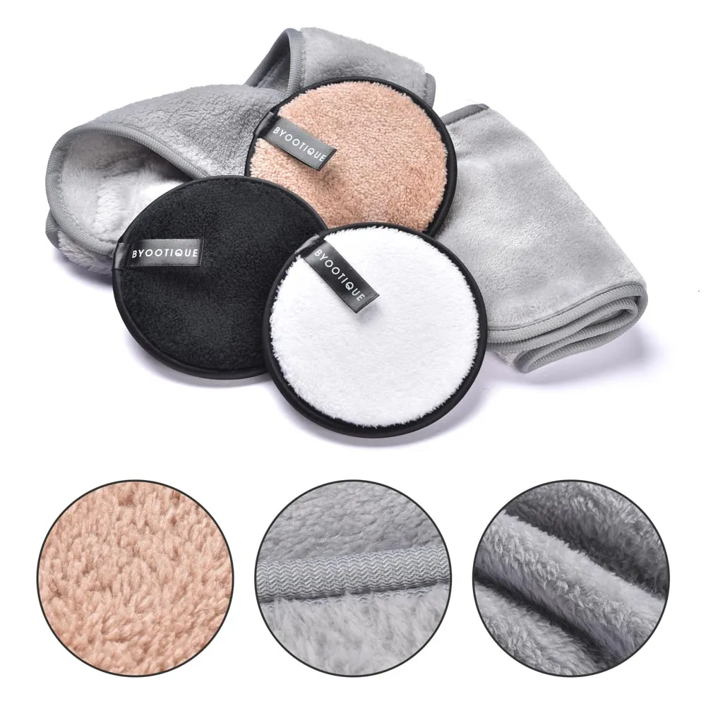 Byootique Reusable Makeup Remover Pads Headband Towel