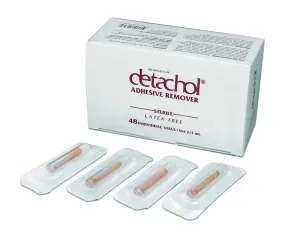 Detachol® Adhesive Remover 2/3cc Vial, Non-Irritating - Box of 48