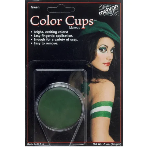 Green Color Cups Makeup