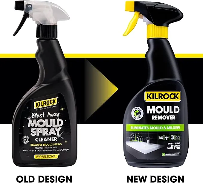 Kilrock Mould & Mildew Remover Spray | Perfect for Mold, Mildew on Walls, or Fungi in Damp Corners | Removes Fungi, Mould, Spores on Tiles, Floor, Wall Pk1