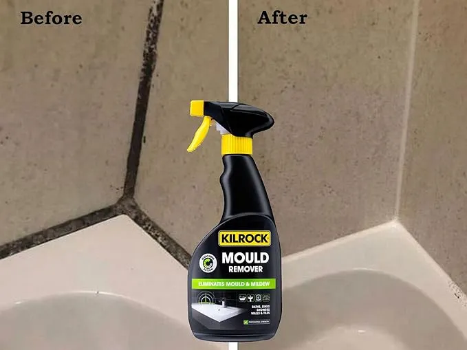 Kilrock Mould & Mildew Remover Spray | Perfect for Mold, Mildew on Walls, or Fungi in Damp Corners | Removes Fungi, Mould, Spores on Tiles, Floor, Wall Pk1