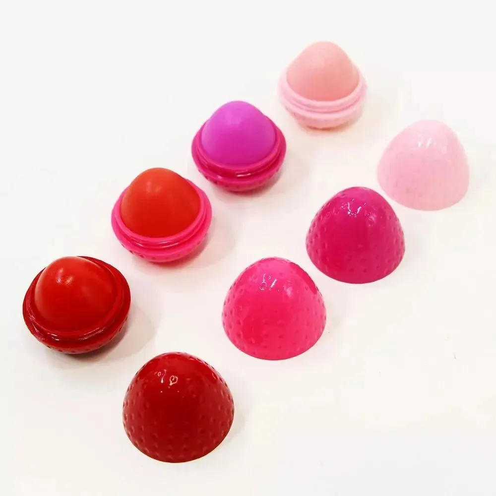 Miss Beauty 3 PC Makeup Magic Hydrating & Moisturizing Strawberry Lip Balm