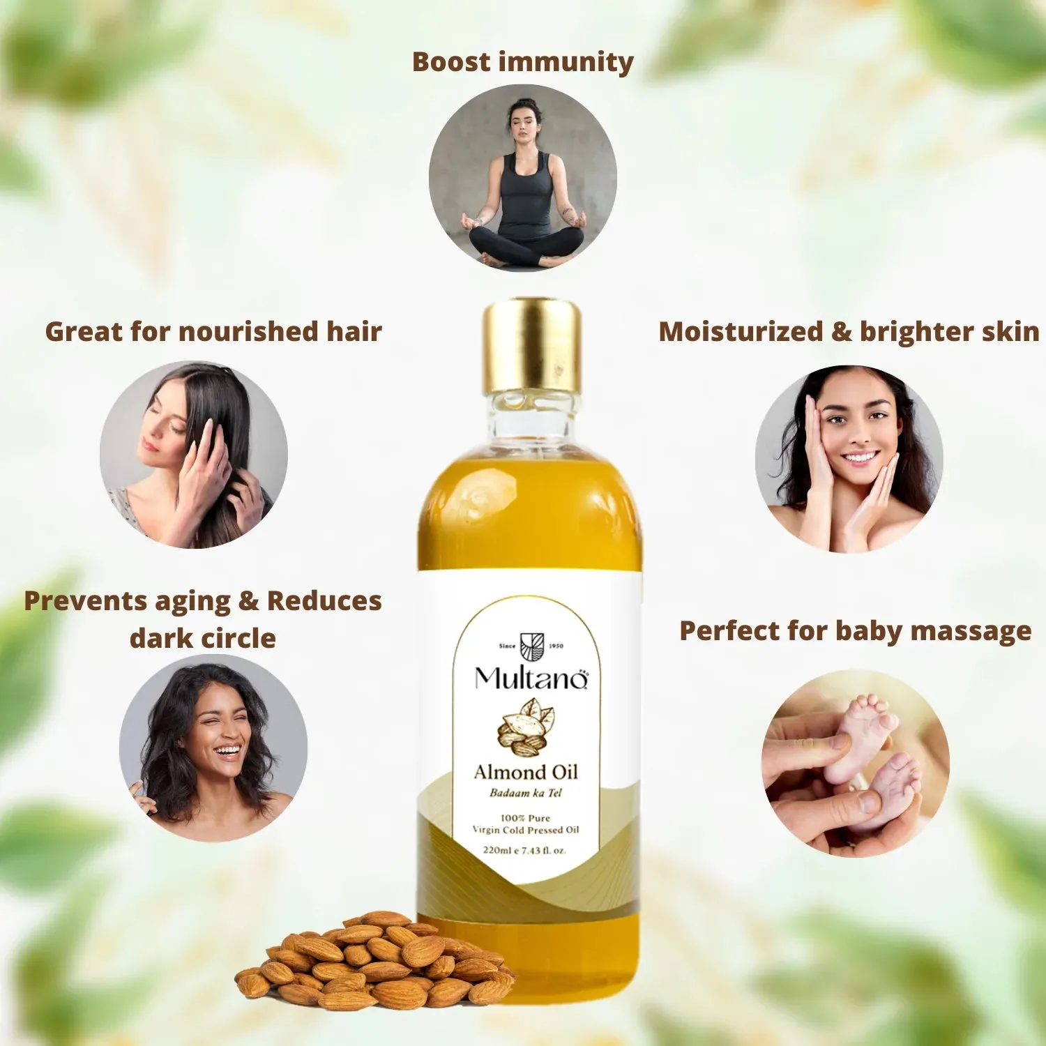 Multano Cold Pressed Almond Oil || Badam Oil