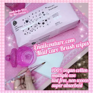 Nail Care Brush Wipes! (Soft Dry Wipe Pack, 100% Cotton Face Tissues, Lint Free Facial Cleansing Towels Disposable, Extra Thick Dry and Wet Use for Sensitive Skin, Makeup Removing, Surface Cleaning )