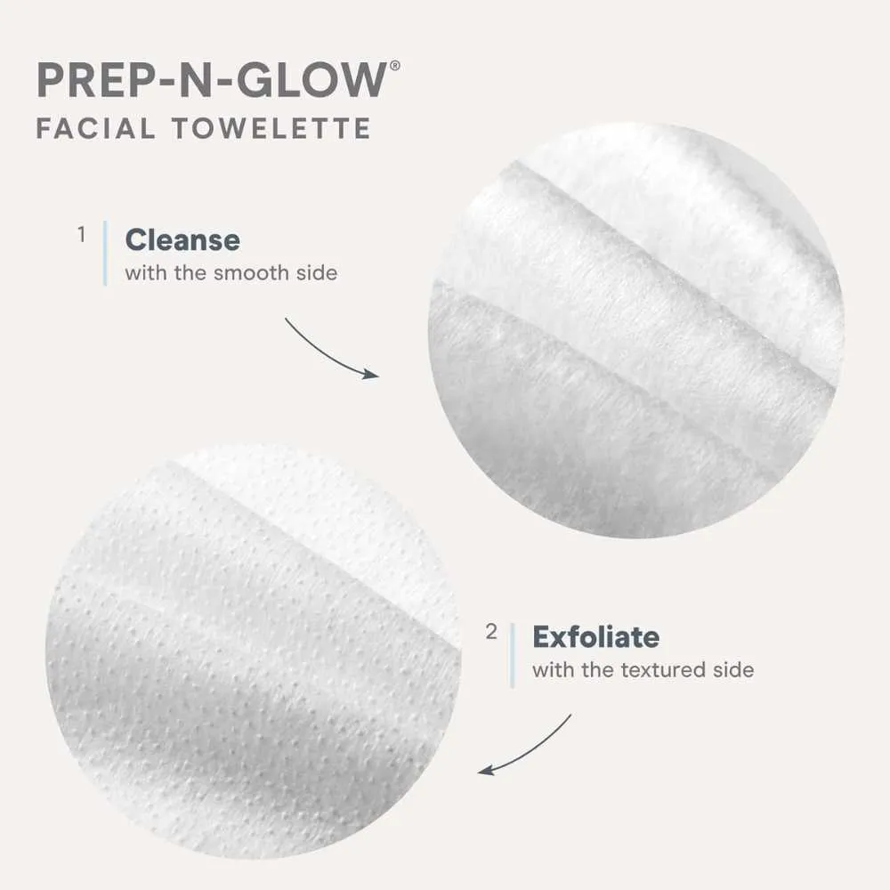 NuFACE Prep-N-Glow Exfoliating & Hydrating Facial Wipes