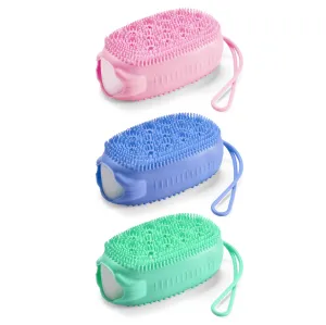 Silicone Body Brush - Exfoliating Bath Scrubber - Soft Shower Loofah For Kids