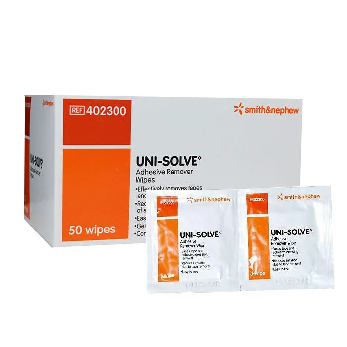 Smith And Nephew Uni-Solve Adhesive Remover Wipes - Box of 50