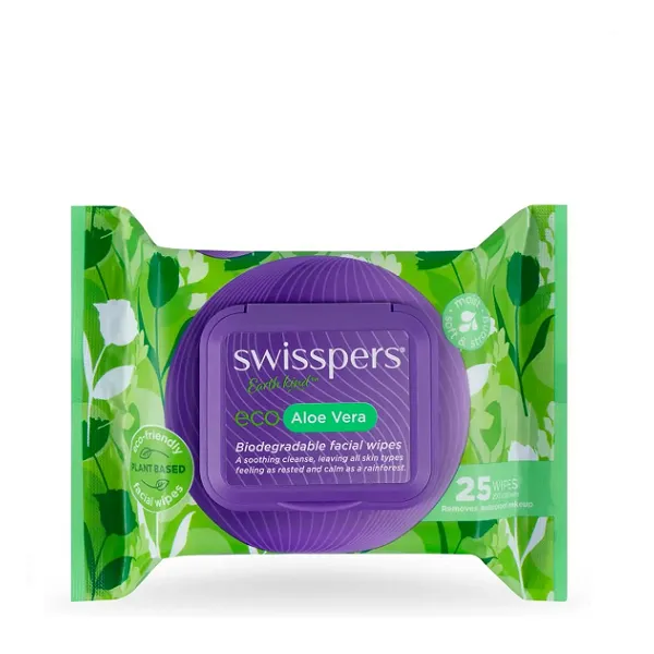 Swisspers - Biodegradable Facial Wipes Eco Aloe Vera