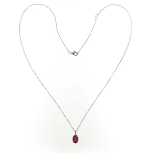 Tugu Oval Ruby Pendant Necklace