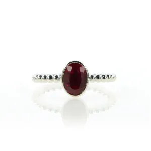 Tugu Oval Ruby Ring